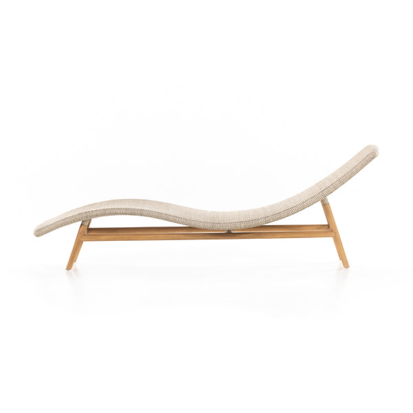 Portia Outdoor Chaise Lounge In White