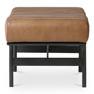 Moe's Harrison Tan Leather Bench