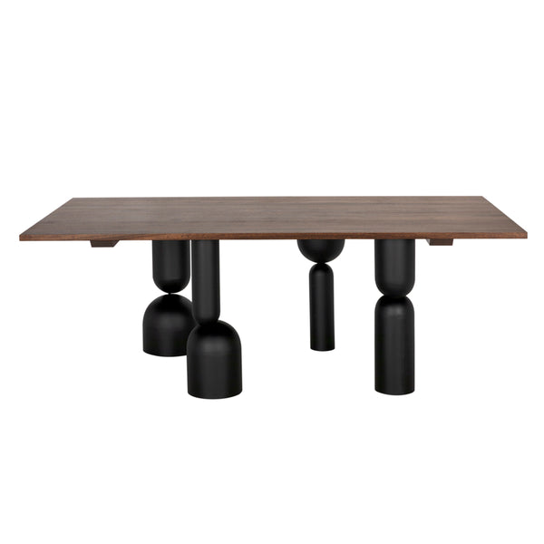 Leandra Dining Table with Walnut Top