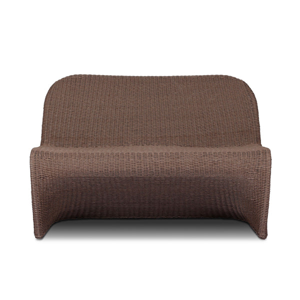 Portia Outdoor Dining Bench - Tanned Weave