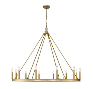 Barclay 12 Light Chandelier in Olde Brass Finish