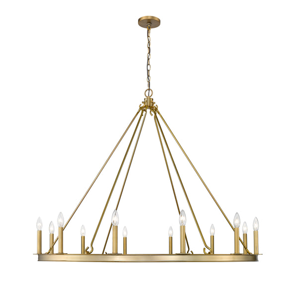 Barclay 12 Light Chandelier in Olde Brass Finish