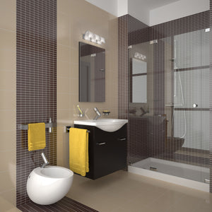 Zephyr 3 Light Vanity  in Chrome Finish