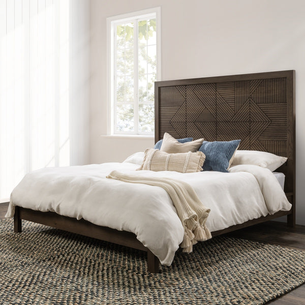 Santa Clara Solid Wood Bed - King in Toasted Brown