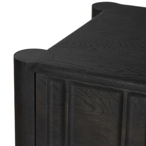 Ezri 6 Drawer Dresser - Carved Black Oak