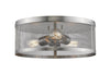 Meshsmith 3 Light Flush Mount in Brushed Nickel Finish