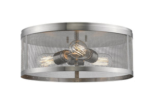 Meshsmith 3 Light Flush Mount in Brushed Nickel Finish