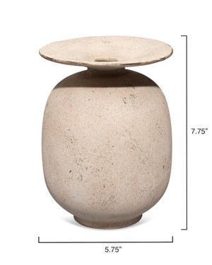 Highland Decorative Ceramic Vase, Cream