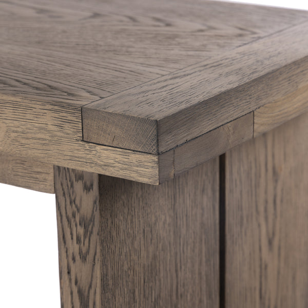 Warby Console Table in Worn Oak Veneer