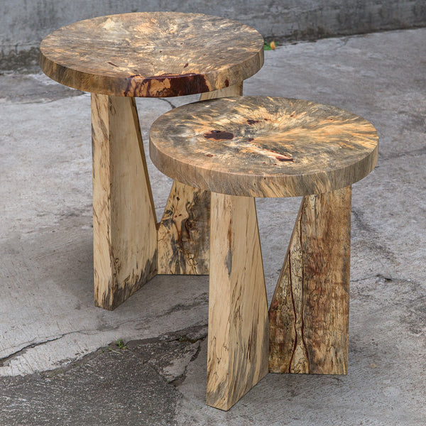 Nadette Natural Nesting Tables, S/2