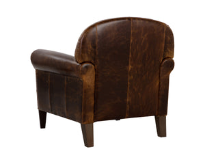 BASTONI LOUNGE CHAIR - CHOCOLATE LEATHER