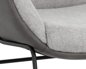 LUCIER LOUNGE CHAIR - BELFAST HEATHER GREY / BRAVO ASH