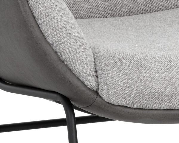 LUCIER LOUNGE CHAIR - BELFAST HEATHER GREY / BRAVO ASH