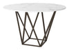 Tintern Dining Table White & Antique Brass