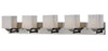 Quube 5 Light Vanity  in Chrome Finish