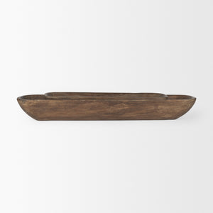 Athena Set of 2 Extra Large Medium Brown Reclaimed Wood Trays