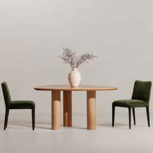 Moe's Calla Dining Chair Green Velvet, Set of 2