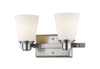 Kayla 2 Light Vanity  in Brushed Nickel Finish
