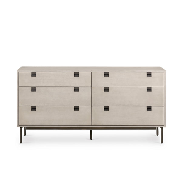 Carly 6 Drawer Dresser In Grey Wash