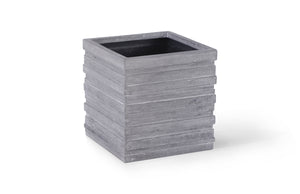 June Square Planter, Gray, Medium