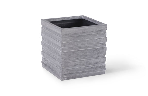 June Square Planter, Gray, Medium