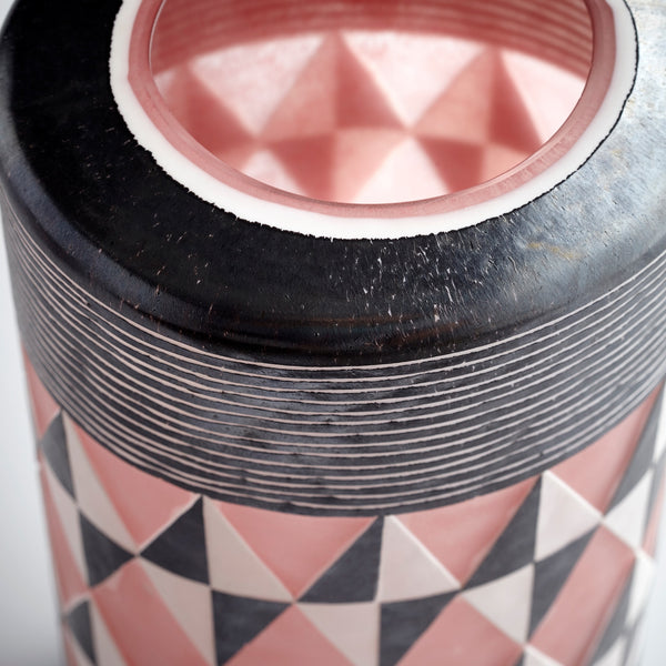 Medium Mesa Vase in Black and White
