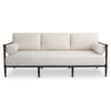 Moe's Willow Outdoor Sofa in Cream with Bolster Pillows