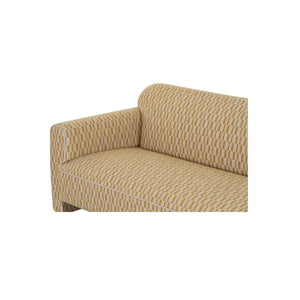 Leo Sofa in Chartreuse with Curved Back