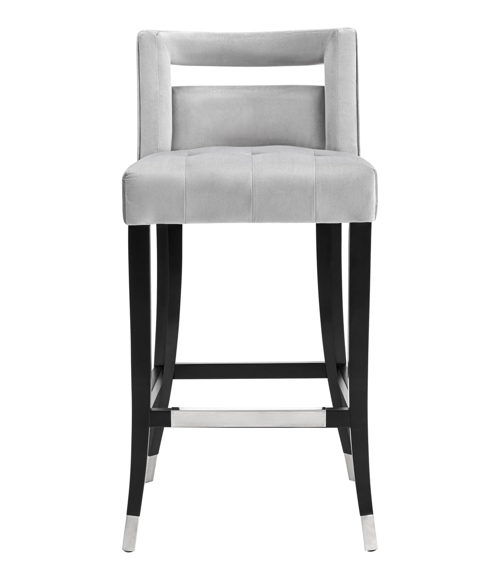Hart Grey Velvet Counter Stool