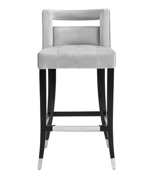 Hart Grey Velvet Counter Stool
