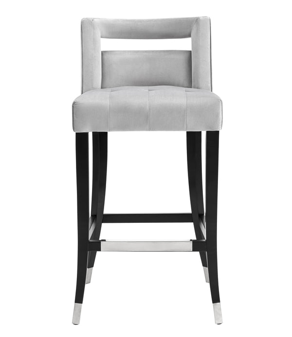 Hart Grey Velvet Counter Stool