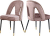 Kimberly Dining Chair In Pink Velvet