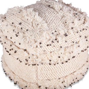 Marrakech Upholstered 18" Square Ottoman with Sequins