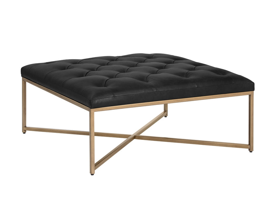 Endall Ottoman - Square - Vintage Black Night