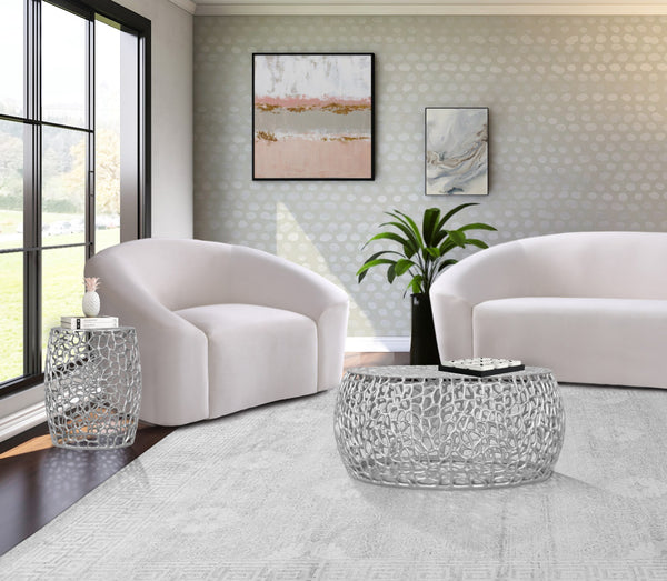 Glen End Table In Silver