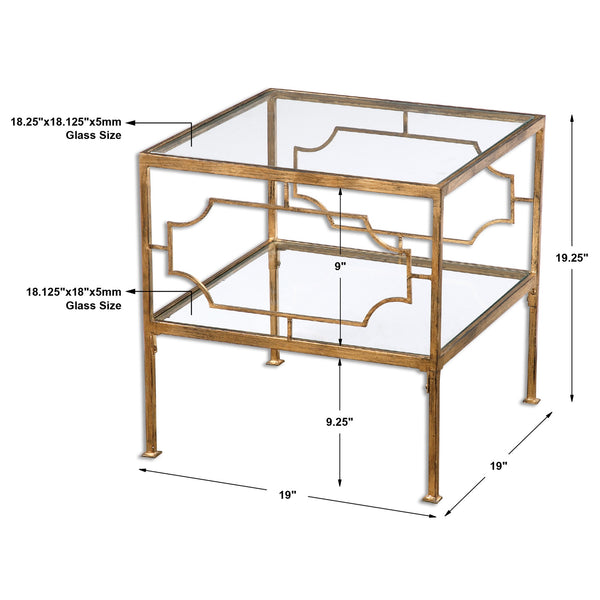 Genell Gold Cube Table