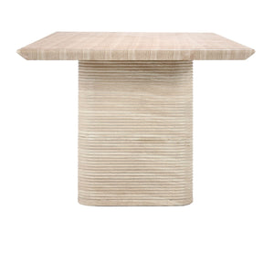 Aiden Outdoor Rectangle Dining Table, Beige Concrete