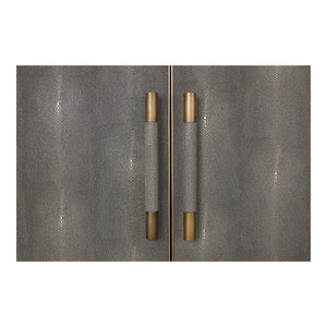 Moe's Mako Large Sideboard in Grey Oak with Gold Accents