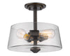 Annora  3 Light Semi Flush Mount in Olde Bronze Finish