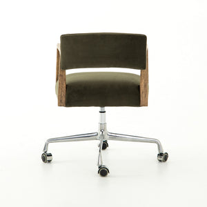 Tyler Traditional Desk Chair-Modern Velvet Loden