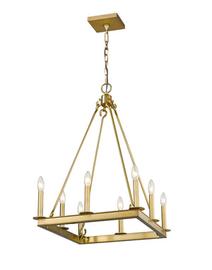 Barclay 8 Light Chandelier in Olde Brass Finish