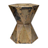 Crown Side Table, Acid Wash Metal