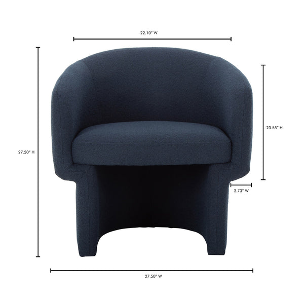 Moe's Franco Chair in Dark Indigo