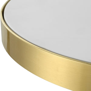 Apex White Concrete Accent Table