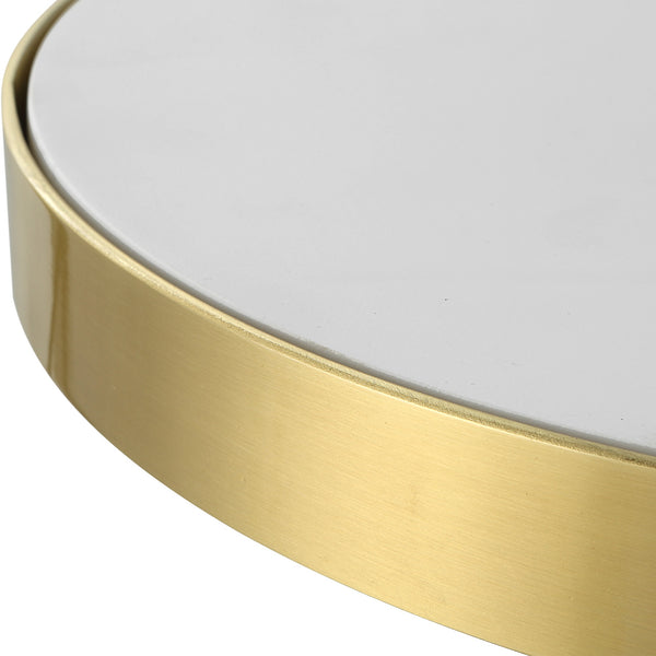 Apex White Concrete Accent Table
