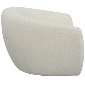 Capra  Art Deco White Swivel Chair