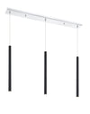 Forest 3 Light Island/Billiard in Chrome Finish
