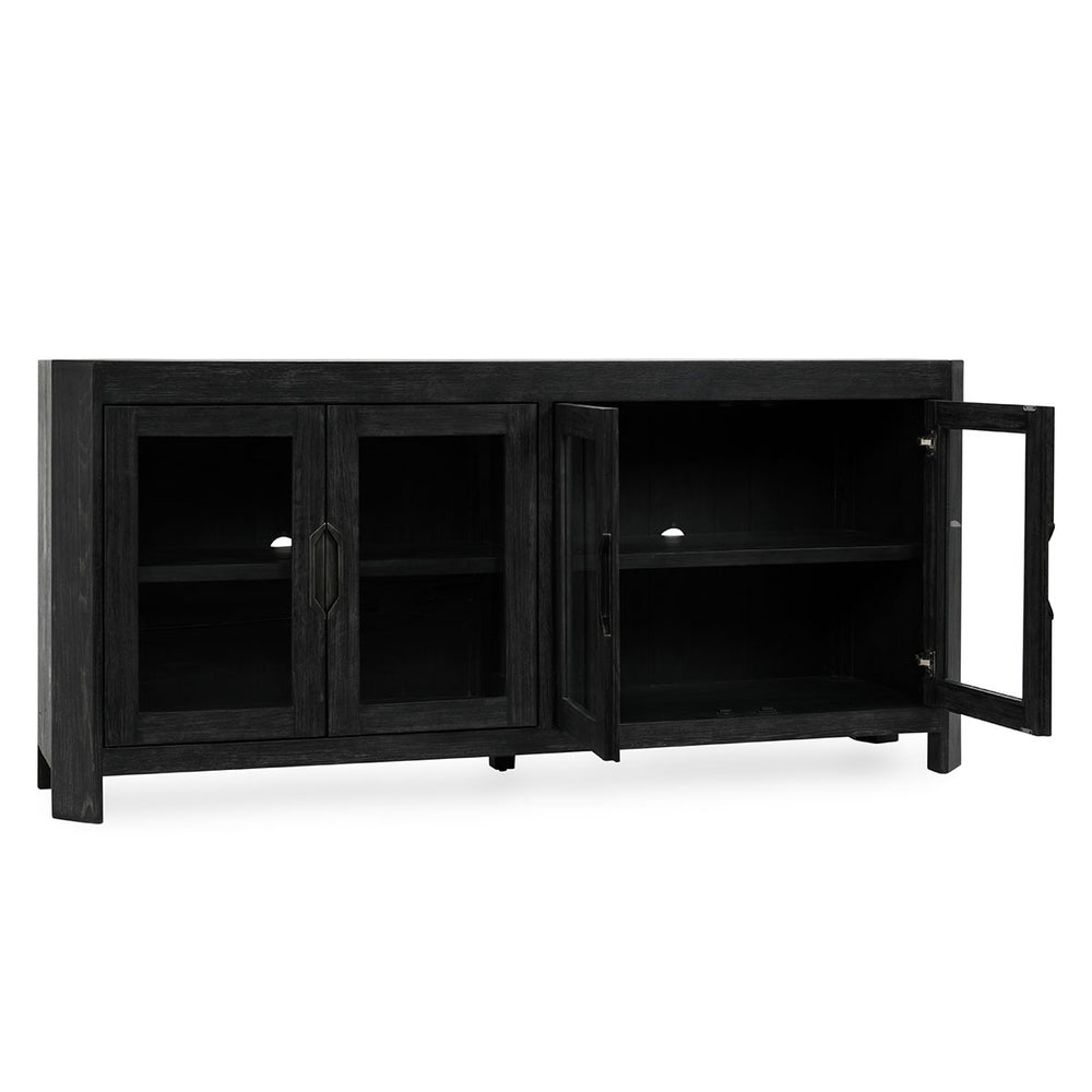 Macarthur Solid Wood 4-Drawer Cabinet in Antique Black