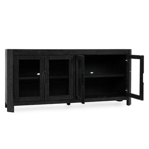 Macarthur Solid Wood 4-Drawer Cabinet in Antique Black