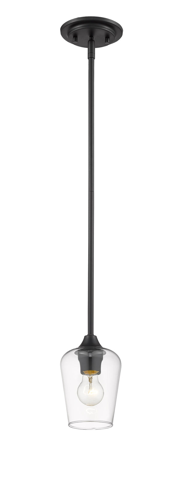 Joliet 1 Light Mini Pendant in Matte Black Finish